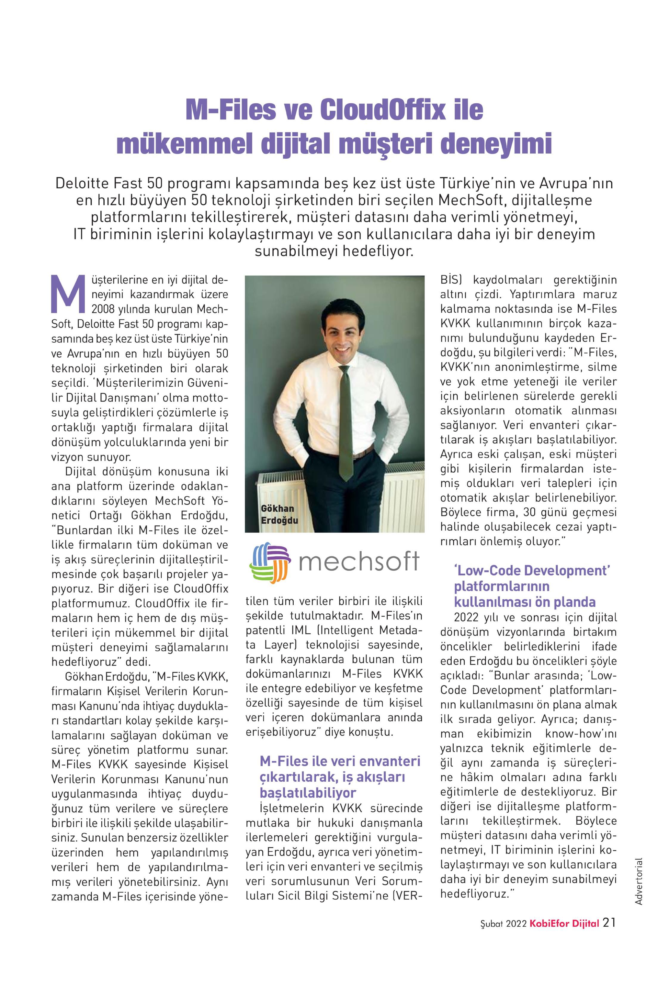 KobiEfor Dergisi - "M-Files ve CloudOffix ile Mükemmel Müşteri Deneyimi" KobiEfor Dergisi - "M-Files ve CloudOffix ile Mükemmel Müşteri Deneyimi"